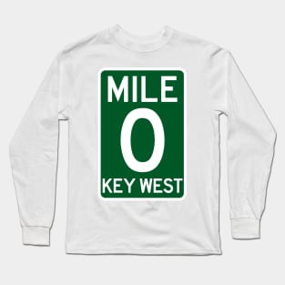 Mile 0 Key West Florida A1A Long Sleeve T-Shirt